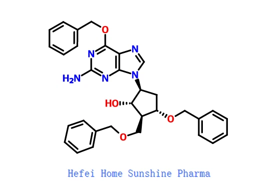 (1S,2S,3S,5S)-5-(2-Amino-6-(benzyloxy)-9H-purin-9-yl)-3-(benzyloxy)-2-(benzyloxymethyl)cyclopentanol CAS 142217-77-4