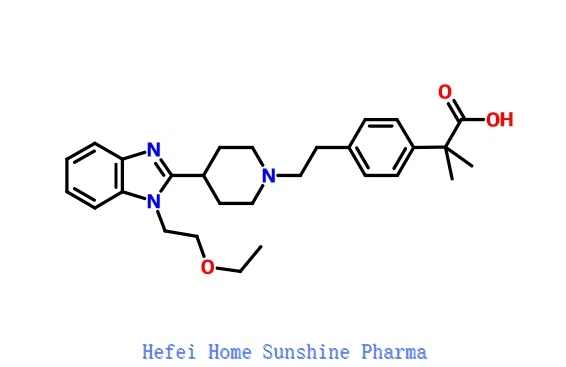BENZENEACETICACID,4-(2-(4-(1-(2-ETHOXYETHYL)-1H-BENZIMIDAZOL-2-YL)-1-PIPERIDINYL)ETHYL-ALPHA, ALPHA-DIMETHYL- CAS 202189-78-4